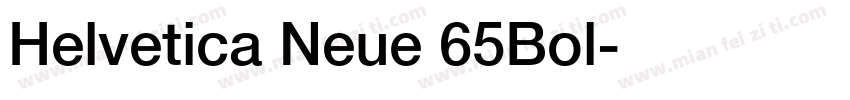 Helvetica Neue 65Bol字体转换